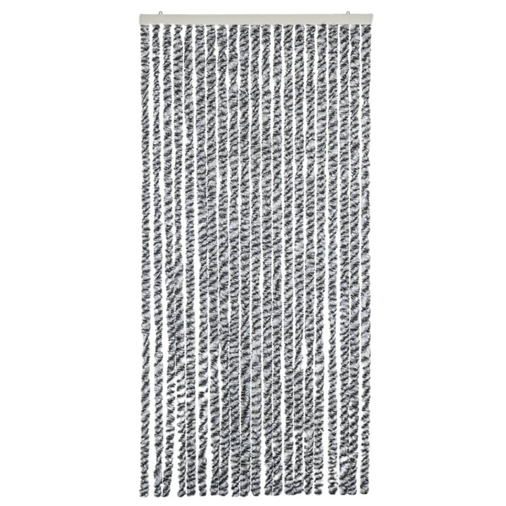 Fly Curtain - Grey, Black & White Chenille - 100x220 cm - Insect Protection & Privacy - Premium  from Home Treasures - Just £67.99! Shop now at Home Treasures