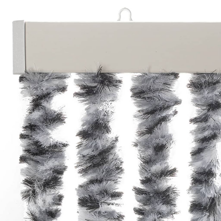 Fly Curtain - Grey, Black & White Chenille - 100x220 cm - Insect Protection & Privacy - Premium  from Home Treasures - Just £67.99! Shop now at Home Treasures