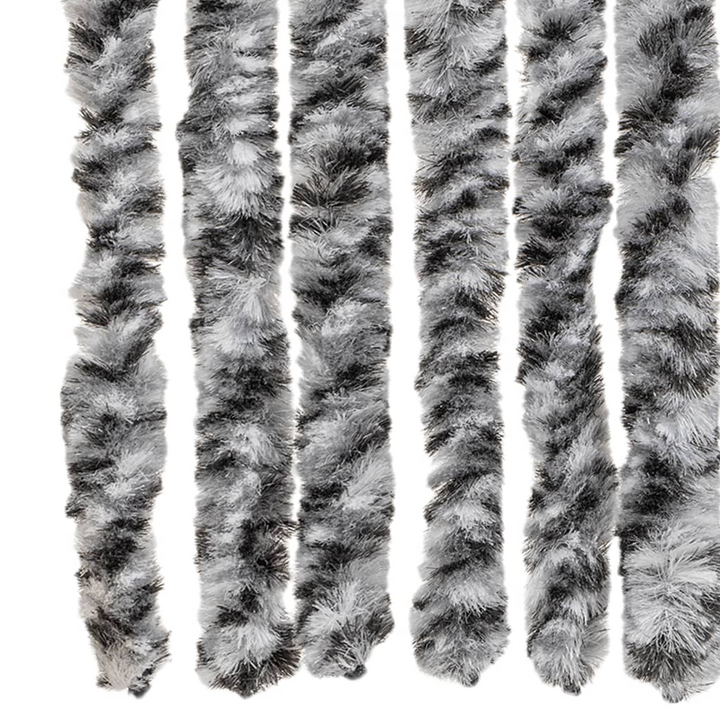 Fly Curtain - Grey, Black & White Chenille - 100x220 cm - Insect Protection & Privacy - Premium  from Home Treasures - Just £67.99! Shop now at Home Treasures