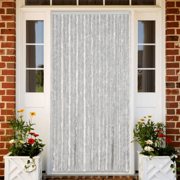 Fly Curtain in Grey 100x200 cm Chenille - Insect Protection Door Curtain, Quiet & Safe, Easy to Clean - Premium  from Home Treasures - Just £65.99! Shop now at Home Treasures