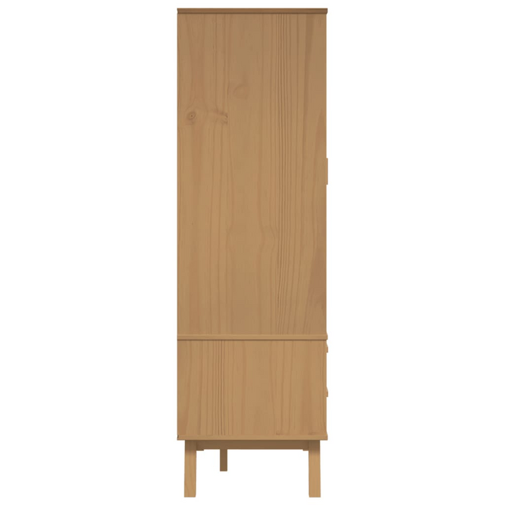 OLDEN Solid Wood Pine Wardrobe in White and Brown - 76.5x53x172 cm with Ample Storage - Premium  from Home Treasures - Just £307.99! Shop now at Home Treasures