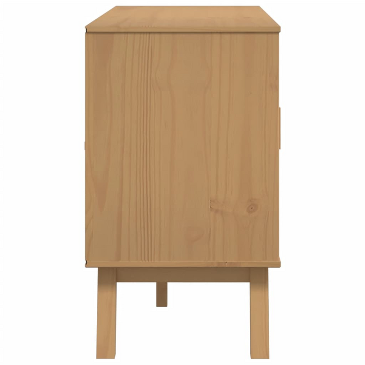 OLDEN Brown Solid Wood Pine Sideboard - 114x43x73.5cm, Scandinavian Design | Durable & Stylish Storage Solution - Premium  from Home Treasures - Just £190.99! Shop now at Home Treasures