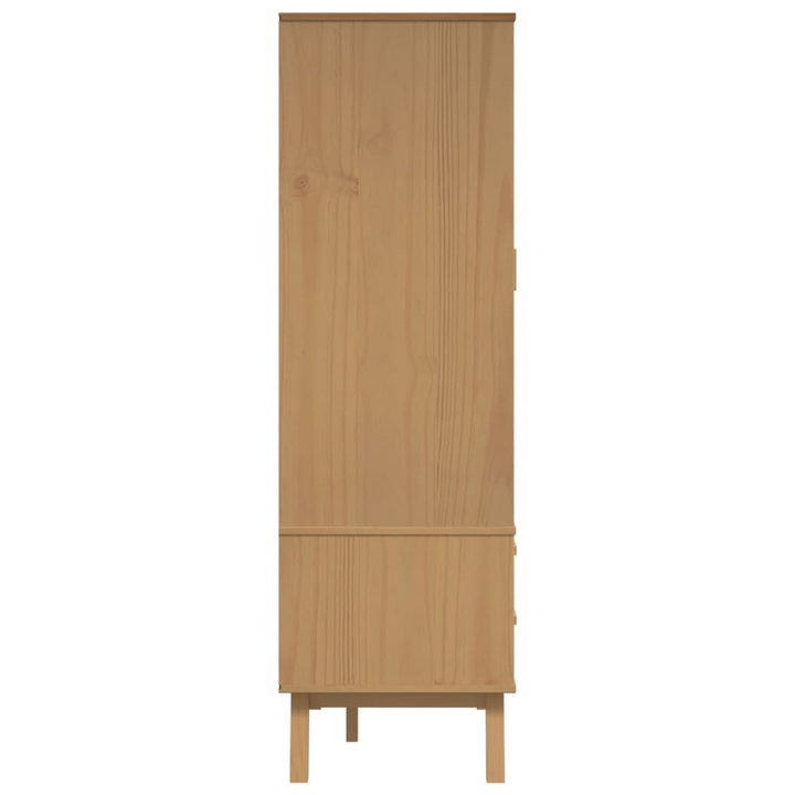 OLDEN Wardrobe - Scandinavian Design, Solid Wood Pine, Grey and Brown, 76.5x53x172 cm - Premium  from Home Treasures - Just £300.99! Shop now at Home Treasures