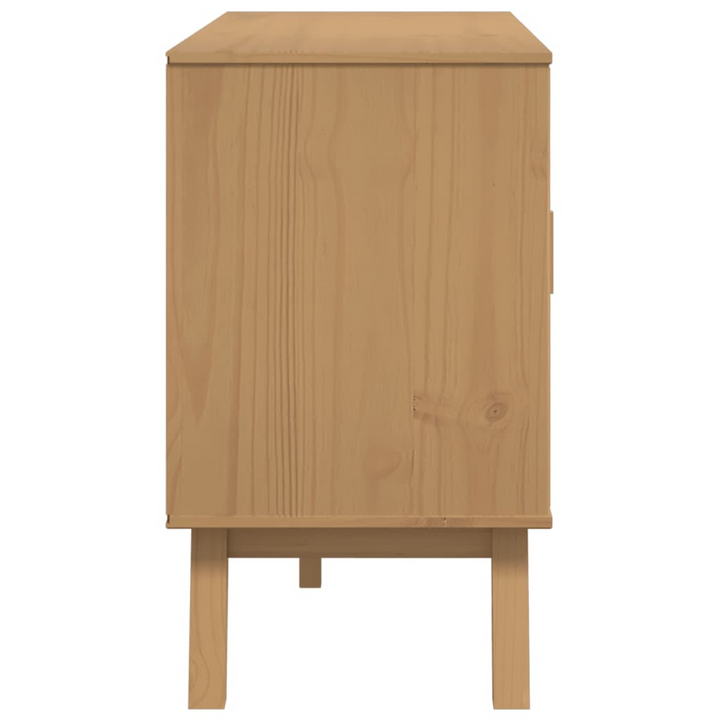 OLDEN Sideboard | Solid Pinewood | 114x43x73.5 cm | Modern White & Brown Storage Cabinet - Premium  from Home Treasures - Just £157.99! Shop now at Home Treasures