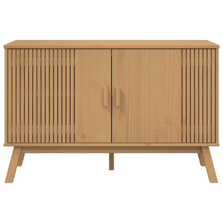 OLDEN Sideboard in Brown - Solid Pine Wood, 114x43x73.5 cm - Stylish Scandinavian Design with Ample Storage - Premium  from Home Treasures - Just £179.99! Shop now at Home Treasures