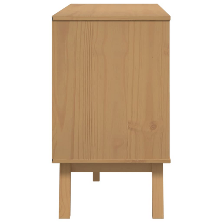 OLDEN Sideboard in Brown - Solid Pine Wood, 114x43x73.5 cm - Stylish Scandinavian Design with Ample Storage - Premium  from Home Treasures - Just £179.99! Shop now at Home Treasures