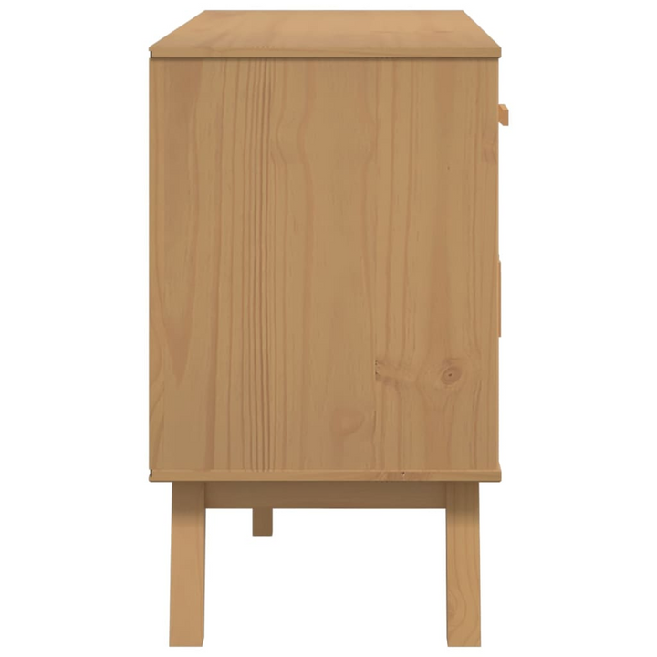 OLDEN Sideboard in Grey and Brown - Solid Pine Wood, 114x43x73.5 cm - Scandinavian Design with Ample Storage - Premium  from Home Treasures - Just £177.99! Shop now at Home Treasures