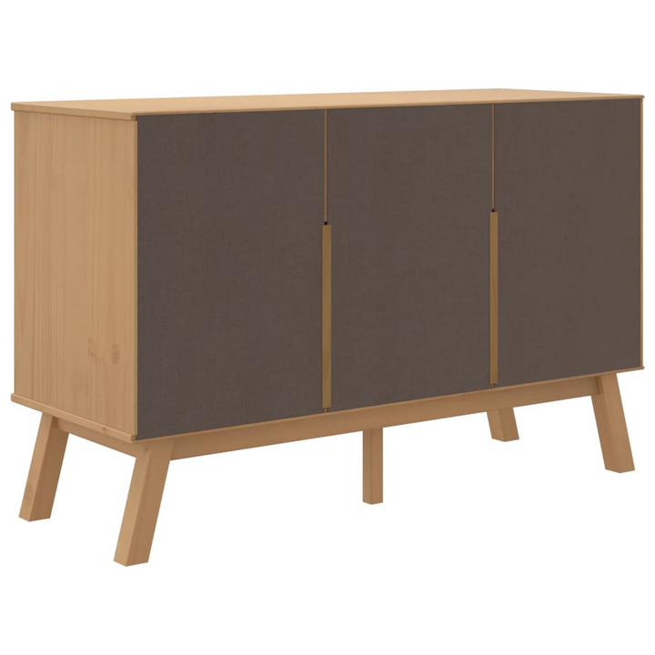 OLDEN Sideboard in Grey and Brown - Solid Pine Wood, 114x43x73.5 cm - Scandinavian Design with Ample Storage - Premium  from Home Treasures - Just £177.99! Shop now at Home Treasures