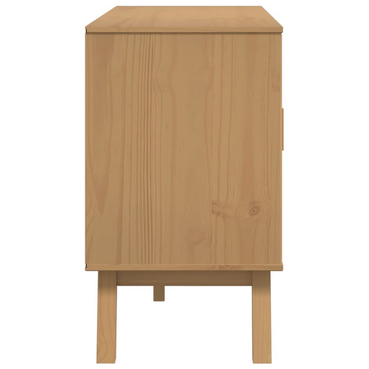 OLDEN Sideboard in Brown - Solid Pine Wood Storage Cabinet, 114x43x73.5 cm, Scandinavian Design - Premium  from Home Treasures - Just £155.99! Shop now at Home Treasures