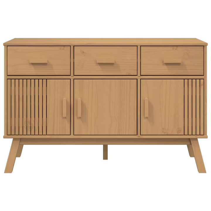 OLDEN Sideboard in Brown - 114x43x73.5 cm | Solid Pine Wood | Rustic Scandinavian Design - Premium  from Home Treasures - Just £183.99! Shop now at Home Treasures