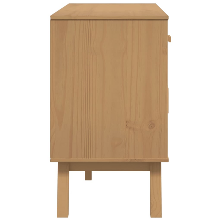 OLDEN Sideboard in Brown - 114x43x73.5 cm | Solid Pine Wood | Rustic Scandinavian Design - Premium  from Home Treasures - Just £183.99! Shop now at Home Treasures