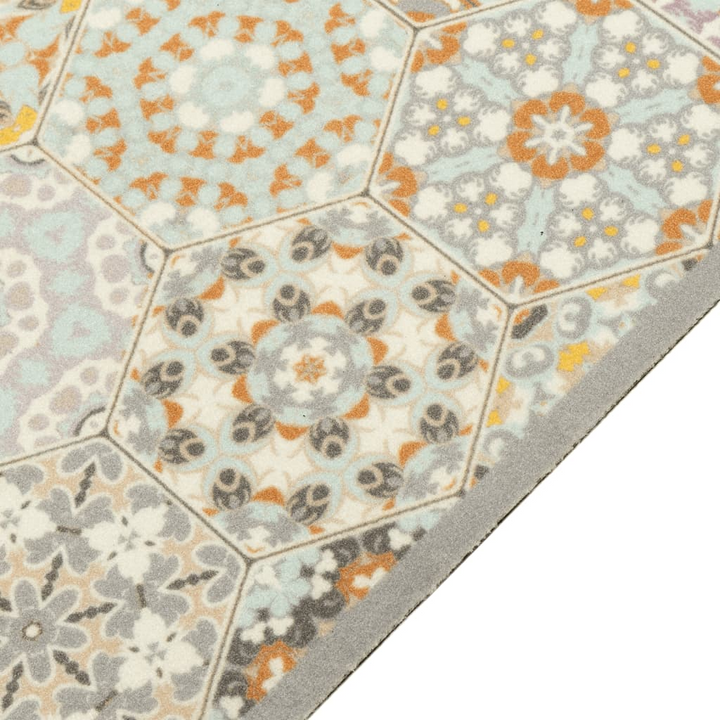 Washable Velvet Kitchen Rug 60x180 cm – Hexagon Pastel Design, Non-Slip, Machine Washable, Indoor and Outdoor Use - Premium  from Home Treasures - Just £44.99! Shop now at Home Treasures