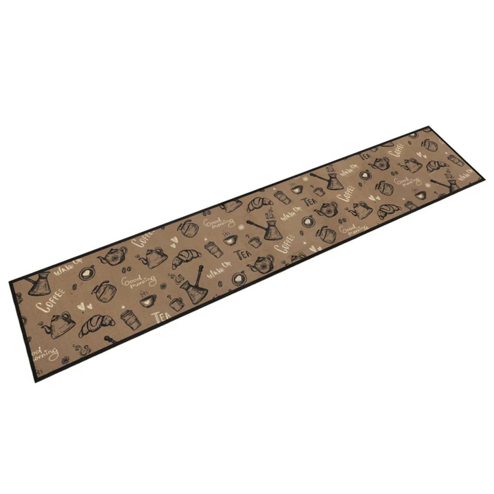 Washable Velvet Kitchen Rug - Morning Brown 60x300 cm | Soft, Stylish & Durable - Premium  from Home Treasures - Just £46.99! Shop now at Home Treasures