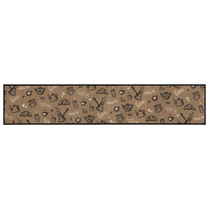 Washable Velvet Kitchen Rug - Morning Brown 60x300 cm | Soft, Stylish & Durable - Premium  from Home Treasures - Just £46.99! Shop now at Home Treasures