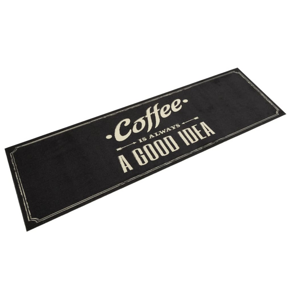 Washable Velvet Kitchen Runner Rug with Coffee Text Print, 45x150 cm - Slip-Resistant & Ultra Soft - Premium  from Home Treasures - Just £21.99! Shop now at Home Treasures