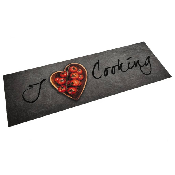 Luxurious Washable Kitchen Rug with Trendy Cooking Text Design - 60x180 cm Velvet, Non-Slip & Durable for a Stylish Kitchen - Premium  from Home Treasures - Just £38.99! Shop now at Home Treasures