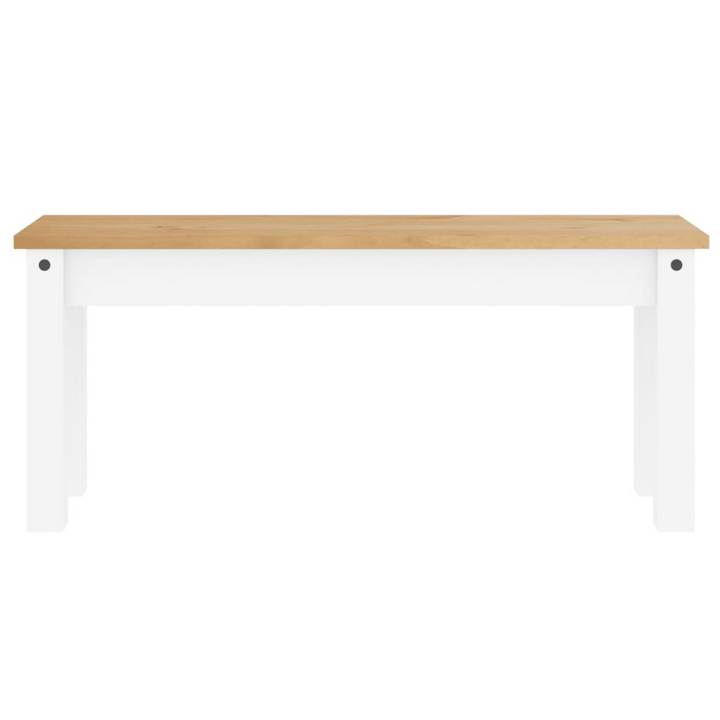 PANAMA White Dining Bench - Rustic Solid Pine Wood | 105x30x45 cm - Premium  from Home Treasures - Just £96.99! Shop now at Home Treasures