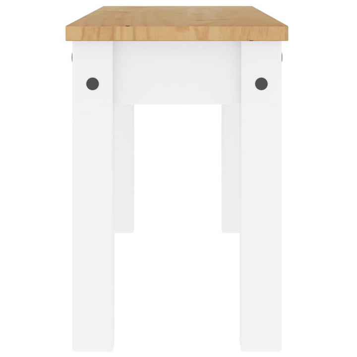 PANAMA White Dining Bench - Rustic Solid Pine Wood | 105x30x45 cm - Premium  from Home Treasures - Just £96.99! Shop now at Home Treasures