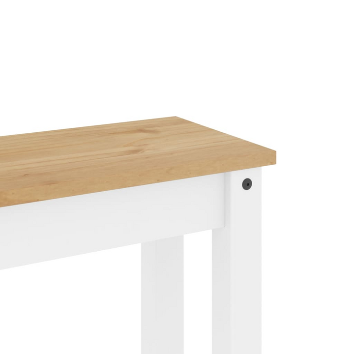 PANAMA White Dining Bench - Rustic Solid Pine Wood | 105x30x45 cm - Premium  from Home Treasures - Just £96.99! Shop now at Home Treasures