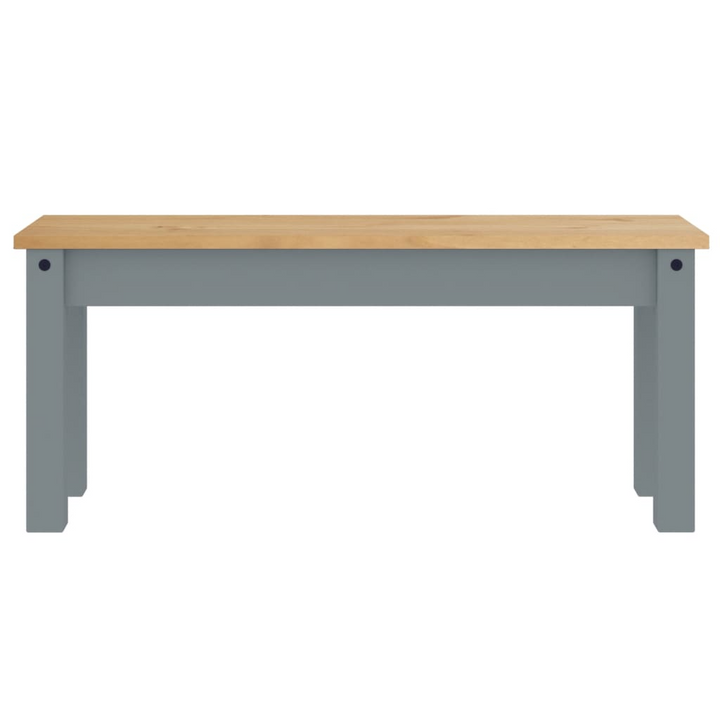 PANAMA Solid Pinewood Dining Bench in Grey - 105x30x45 cm | Rustic Charm for Dining Room & Kitchen - Premium  from Home Treasures - Just £86.99! Shop now at Home Treasures