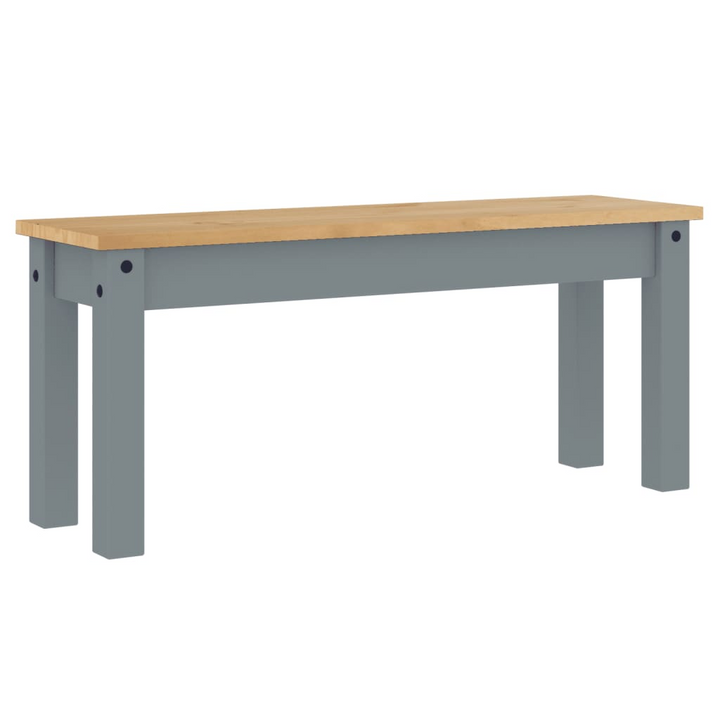 PANAMA Solid Pinewood Dining Bench in Grey - 105x30x45 cm | Rustic Charm for Dining Room & Kitchen - Premium  from Home Treasures - Just £86.99! Shop now at Home Treasures