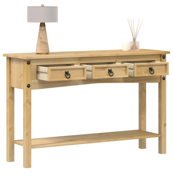 CORONA Console Table | 114x34.5x73 cm | Solid Pine Wood & Honey Wax Finish | Rustic Storage Solution - Premium  from Home Treasures - Just £150.99! Shop now at Home Treasures