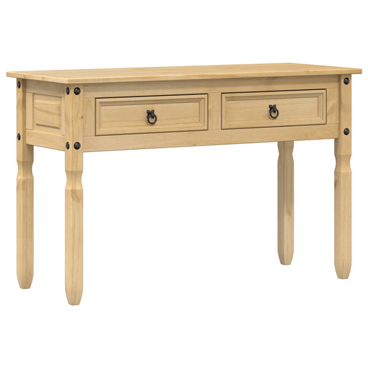 CORONA Solid Wood Pine Console Table - Rustic Hallway Entryway Table with Drawers and Shelf - Premium  from Home Treasures - Just £115.99! Shop now at Home Treasures