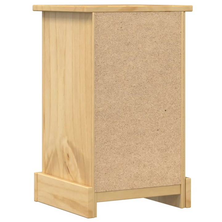 CORONA Solid Pine Wood Bedside Cabinet - Durable, Rustic Charm with Ample Storage (35x32.5x58 cm) - Premium  from Home Treasures - Just £62.99! Shop now at Home Treasures