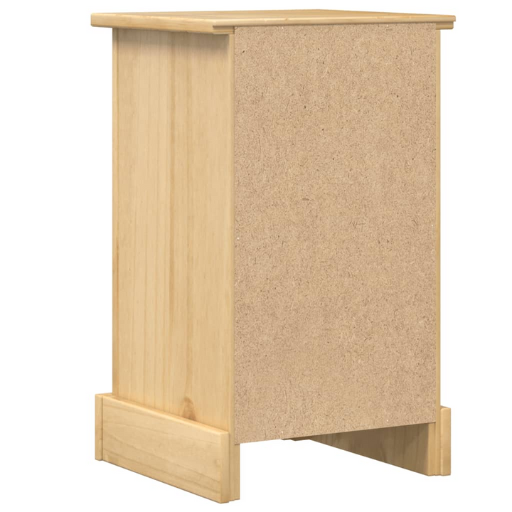 CORONA Bedside Cabinet - Solid Pine Wood, Rustic Design, Ample Storage - 35x32.5x58 cm - Premium  from Home Treasures - Just £68.99! Shop now at Home Treasures