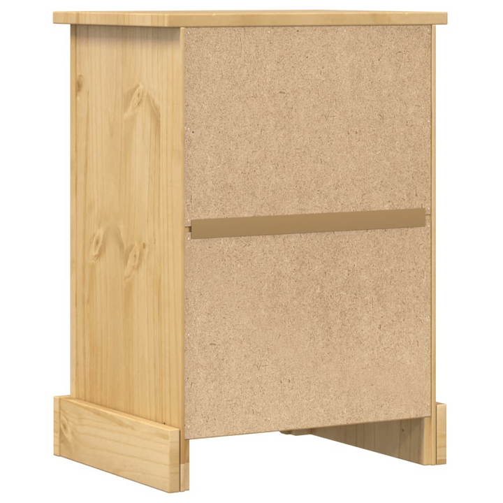 CORONA Bedside Cabinet 45x35x64 cm – Solid Pine Wood Nightstand with Drawer and Compartment, Rustic Honey Finish - Premium  from Home Treasures - Just £74.99! Shop now at Home Treasures