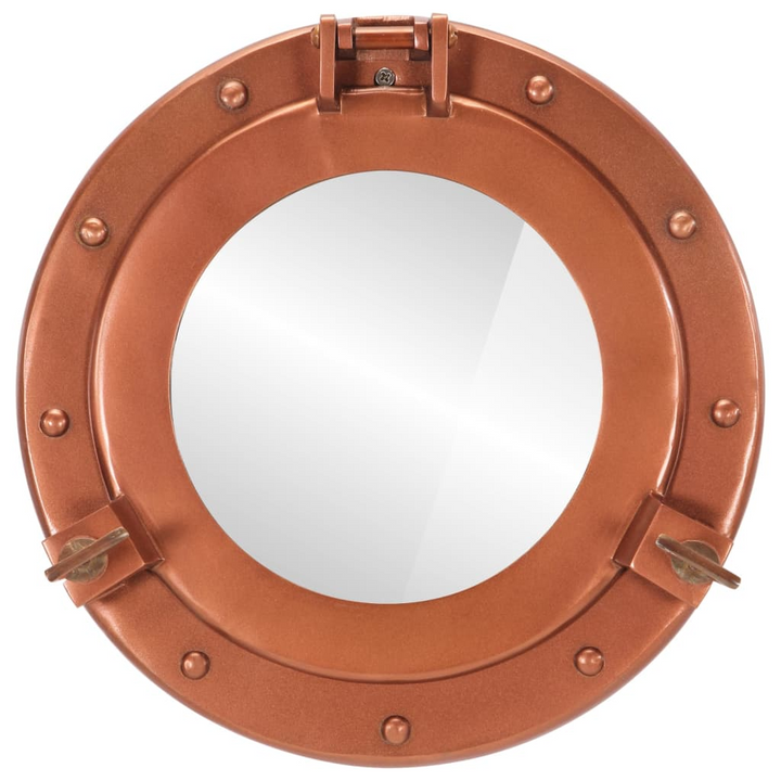 Porthole Mirror Wall Hanging Ø30 cm - Nautical Aluminium and Glass Decor for Home & Office - Premium  from Home Treasures - Just £50.99! Shop now at Home Treasures