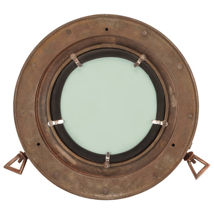 Porthole Mirror Wall Hanging Ø30 cm - Nautical Aluminium and Glass Decor for Home & Office - Premium  from Home Treasures - Just £50.99! Shop now at Home Treasures