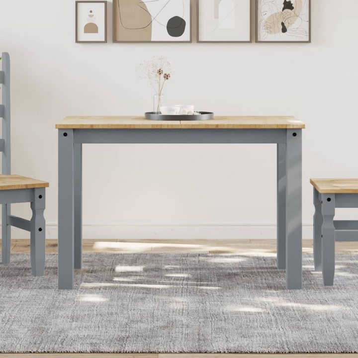 PANAMA Solid Pine Wood Dining Table in Grey - Elegant & Minimalist, 117x60x75 cm - Premium  from Home Treasures - Just £144.99! Shop now at Home Treasures