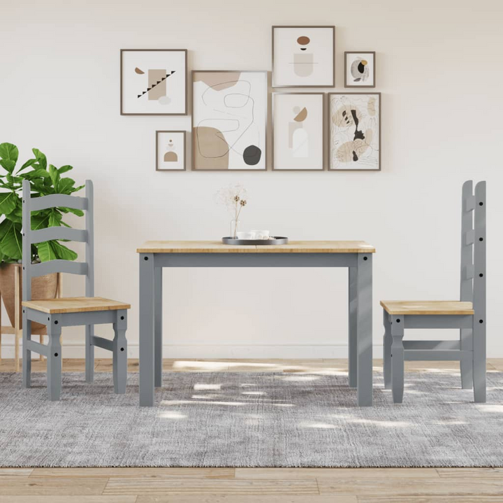 PANAMA Solid Pine Wood Dining Table in Grey - Elegant & Minimalist, 117x60x75 cm - Premium  from Home Treasures - Just £144.99! Shop now at Home Treasures