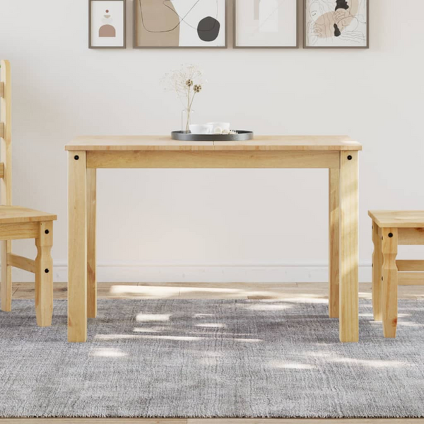 PANAMA Solid Wood Dining Table - 117x60x75 cm - Minimalist Rustic Charm - Premium  from Home Treasures - Just £139.99! Shop now at Home Treasures