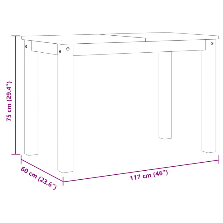 PANAMA Solid Wood Dining Table - 117x60x75 cm - Minimalist Rustic Charm - Premium  from Home Treasures - Just £139.99! Shop now at Home Treasures