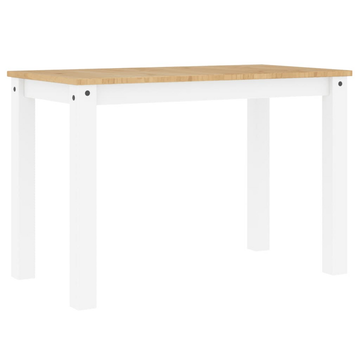 PANAMA White Dining Table - Solid Pine Wood, Minimalist & Elegant Design for Kitchen & Dining Room, 117x60x75 cm - Premium  from Home Treasures - Just £144.99! Shop now at Home Treasures