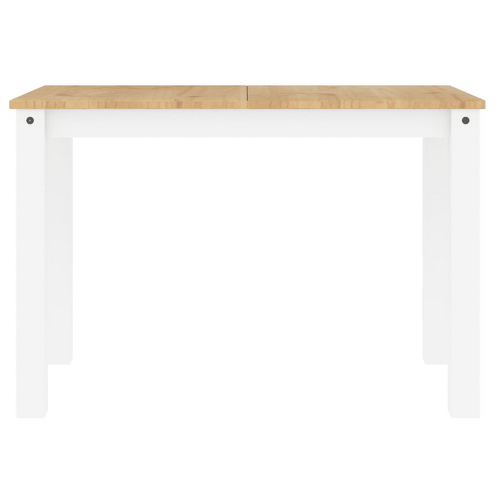 PANAMA White Dining Table - Solid Pine Wood, Minimalist & Elegant Design for Kitchen & Dining Room, 117x60x75 cm - Premium  from Home Treasures - Just £144.99! Shop now at Home Treasures