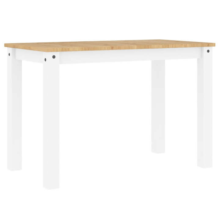 PANAMA White Dining Table - Solid Pine Wood, Minimalist & Elegant Design for Kitchen & Dining Room, 117x60x75 cm - Premium  from Home Treasures - Just £144.99! Shop now at Home Treasures