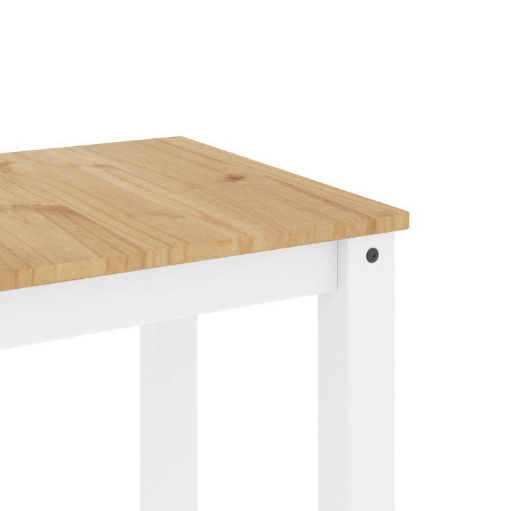 PANAMA White Dining Table - Solid Pine Wood, Minimalist & Elegant Design for Kitchen & Dining Room, 117x60x75 cm - Premium  from Home Treasures - Just £144.99! Shop now at Home Treasures