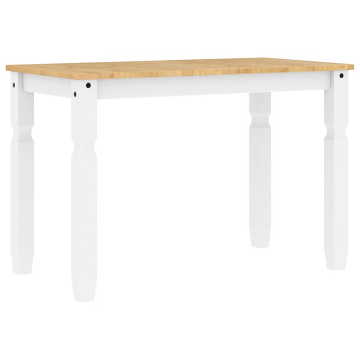 CORONA Solid Pine Wood Dining Table in White 112x60x75cm | Elegant & Minimalist Design for Kitchens & Dining Rooms - Premium  from Home Treasures - Just £154.99! Shop now at Home Treasures