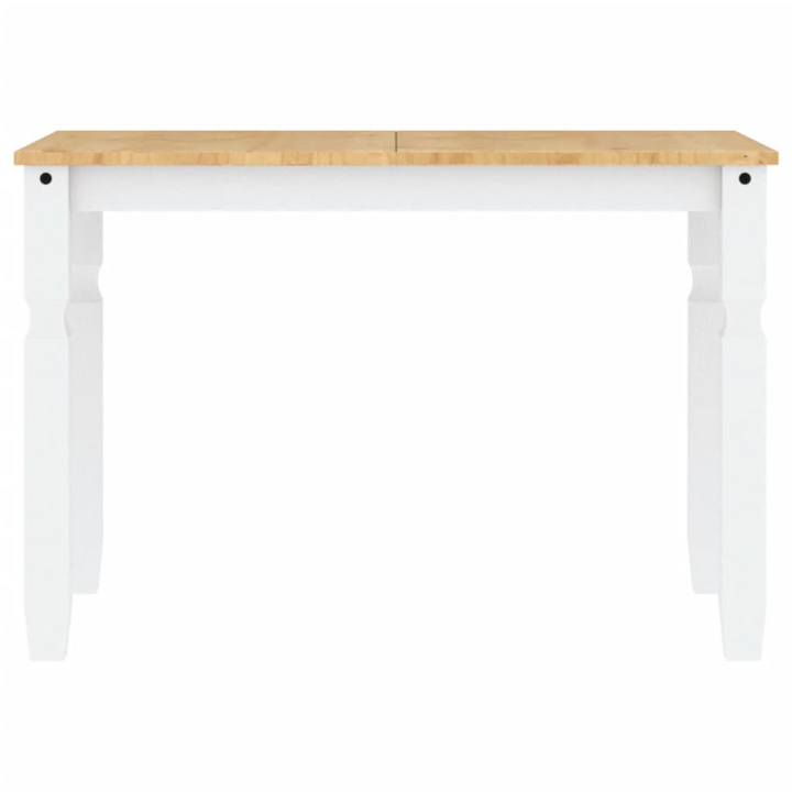 CORONA Solid Pine Wood Dining Table in White 112x60x75cm | Elegant & Minimalist Design for Kitchens & Dining Rooms - Premium  from Home Treasures - Just £154.99! Shop now at Home Treasures