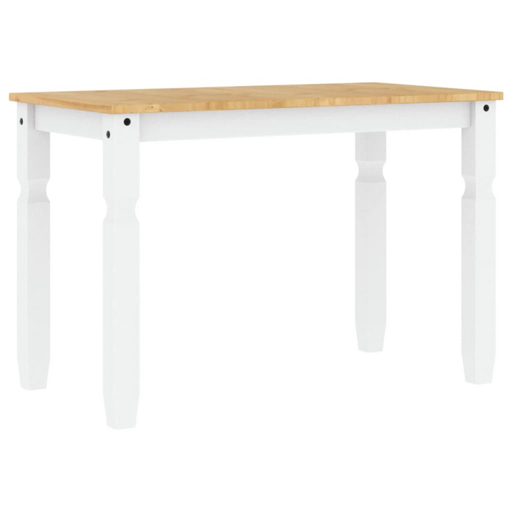 CORONA Solid Pine Wood Dining Table in White 112x60x75cm | Elegant & Minimalist Design for Kitchens & Dining Rooms - Premium  from Home Treasures - Just £154.99! Shop now at Home Treasures