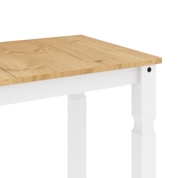 CORONA Solid Pine Wood Dining Table in White 112x60x75cm | Elegant & Minimalist Design for Kitchens & Dining Rooms - Premium  from Home Treasures - Just £154.99! Shop now at Home Treasures