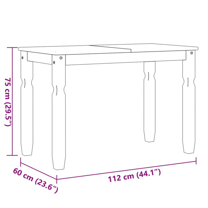 CORONA Solid Pine Wood Dining Table in White 112x60x75cm | Elegant & Minimalist Design for Kitchens & Dining Rooms - Premium  from Home Treasures - Just £154.99! Shop now at Home Treasures