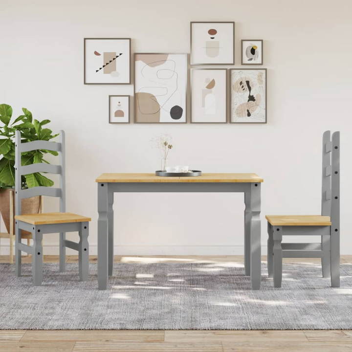 Stylish & Minimalist CORONA Dining Table in Grey – Solid Pine Wood, 112x60x75 cm - Premium  from Home Treasures - Just £154.99! Shop now at Home Treasures