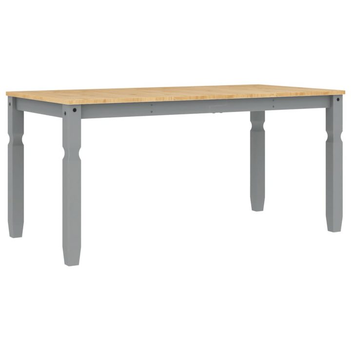 CORONA Grey Solid Pine Wood Dining Table 160x80x75 cm - Elegant Dining Room Centerpiece - Premium  from Home Treasures - Just £211.99! Shop now at Home Treasures