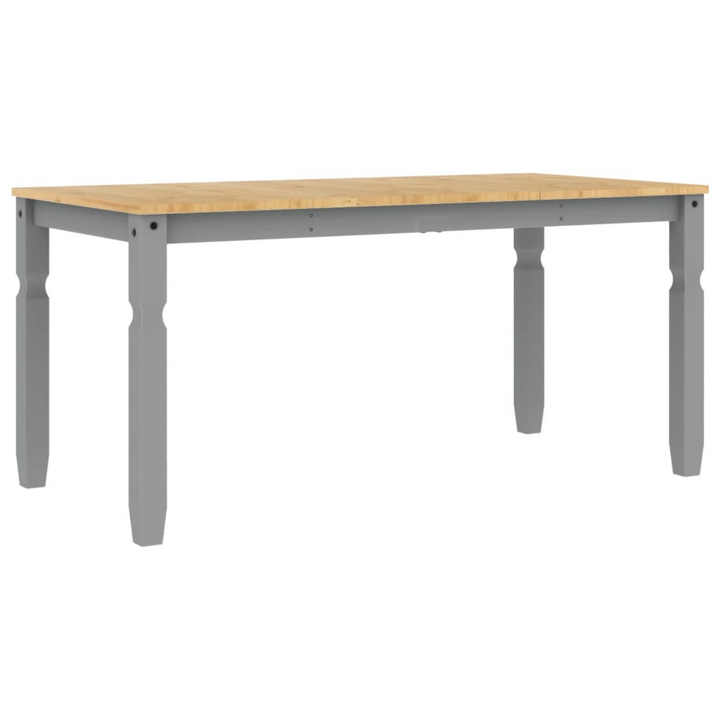 CORONA Grey Solid Pine Wood Dining Table 160x80x75 cm - Elegant Dining Room Centerpiece - Premium  from Home Treasures - Just £211.99! Shop now at Home Treasures