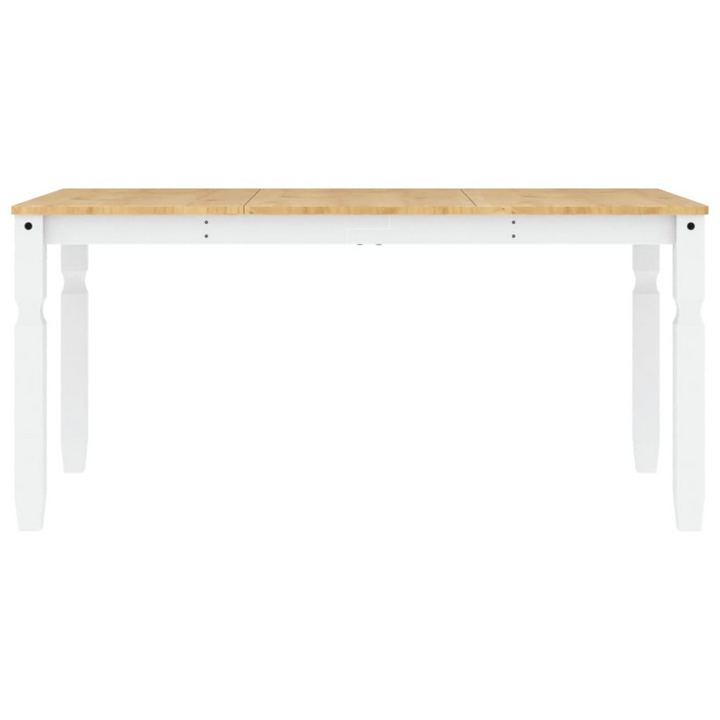 CORONA Rustic White Dining Table - 160x80x75 cm Solid Pine Wood - Premium  from Home Treasures - Just £211.99! Shop now at Home Treasures