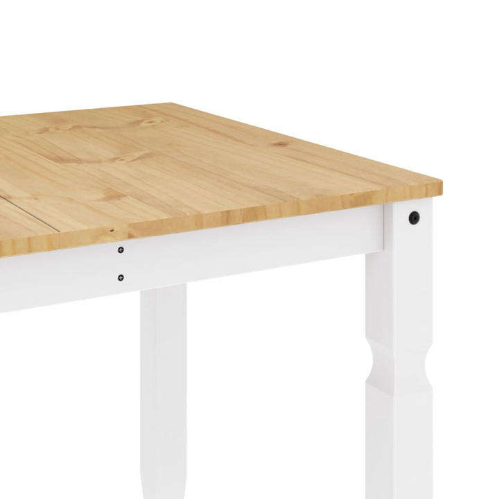 CORONA Rustic White Dining Table - 160x80x75 cm Solid Pine Wood - Premium  from Home Treasures - Just £211.99! Shop now at Home Treasures